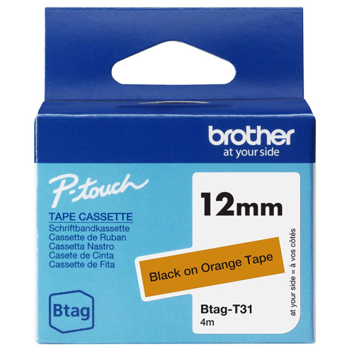 BROTHER BTAGT31 NASTRO 12MM BK SU ARANCI